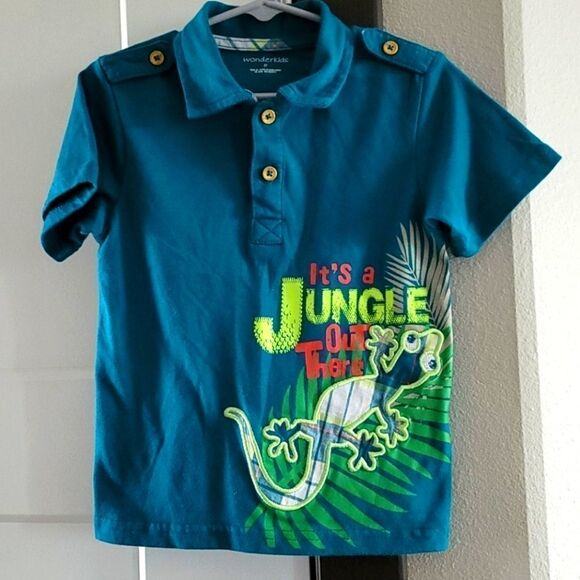 5/$25 🧡 Toddler Boy's Graphic Polo - Picture 1 of 4